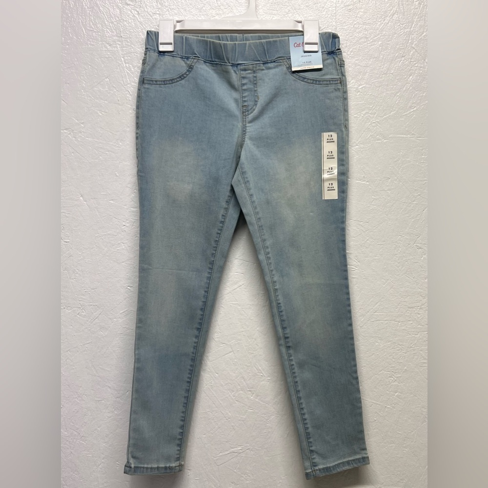 Cat & Jack Girls Super Stretch Light Wash Jegging - Size 12 Plus